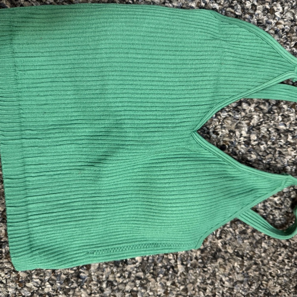 Wishlist Green Ribbed Camisole Top